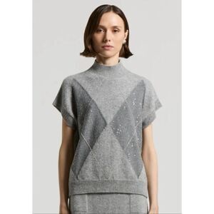 NWT Peserico Lurex, cashmere, silk and wool sweater, Sz Med $650 C39
